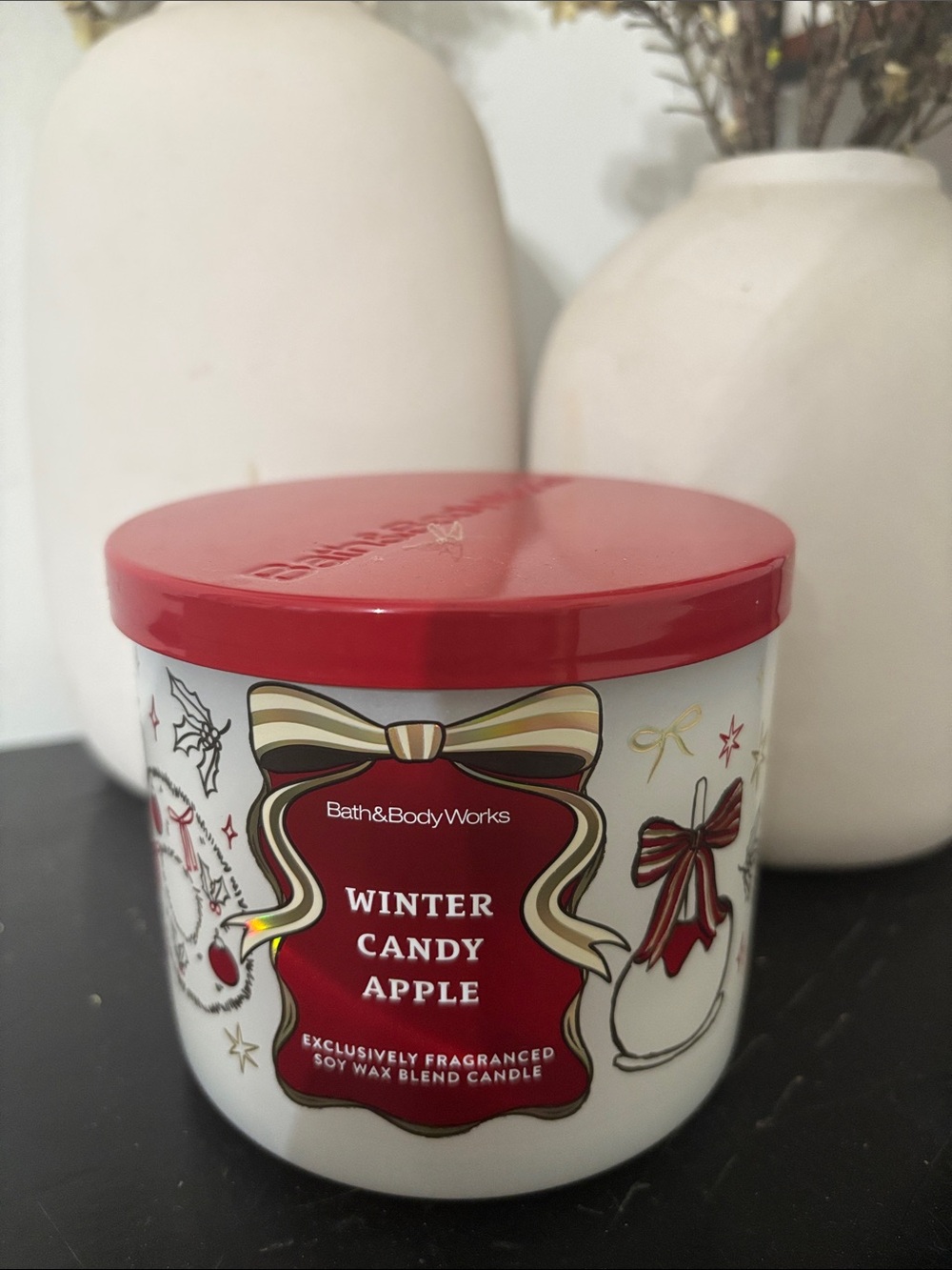 NWT Bath and Body Works Candle Winter Candy Apple